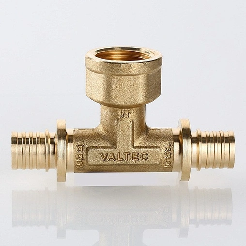 Тройник аксиальный переходной 16мм x ½&quot;в x 16мм Valtec VTm.432.BG.160416