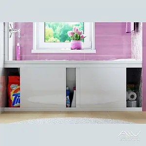 Экран для ванны фронтальный Alavann Crystal 170 белый 1707 Экран для ванны фронтальный Alavann Crystal 170 белый 1707, 4