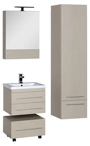 Шкаф-зеркало Aquanet Нота 58 L светлый дуб 00158856