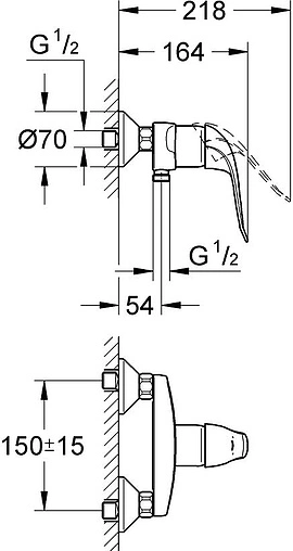 Смеситель для душа Grohe Euroeco Special хром 32780000