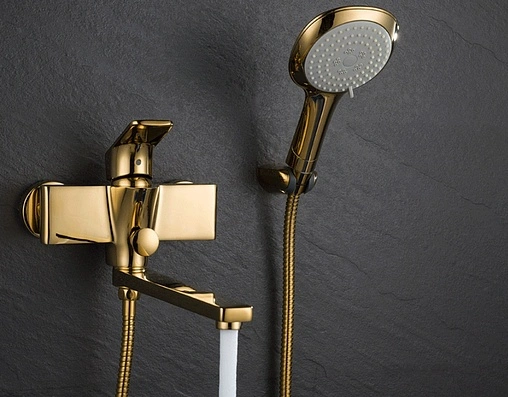 Смеситель для ванны с длинным изливом D&amp;K Berlin Tourto золото DA1433303