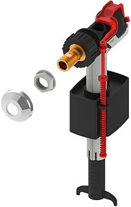 Заливной клапан для бачка ⅜&quot; латунь боковой TECE F10 9820389, 1