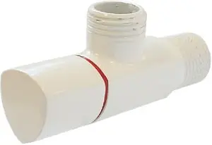 Кран шаровый угловой ½"н x ½"н белый Schlosser 606000016 Кран шаровый угловой ½"н x ½"н белый Schlosser 606000016, 1