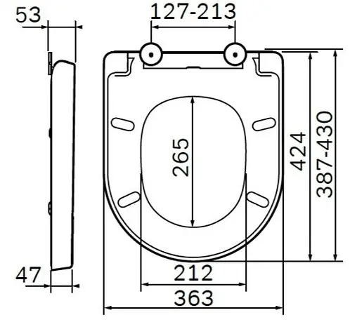 Крышка-сиденье для унитаза с микролифтом Am.Pm Spirit 2.0 белый C707852WH