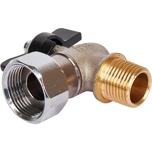 Кран шаровый с накидной гайкой угловой ½"н x ¾"нг Stout SVB-0010-001520