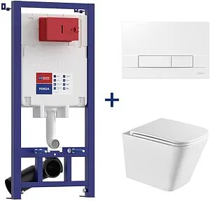 Комплект 5 в 1 Lemark Peneda+Bit Florex White 100804418 с кнопкой Bit 9804008 белый глянцевый Комплект 5 в 1 Lemark Peneda+Bit Florex White 100804418 с кнопкой Bit 9804008 белый глянцевый, 1