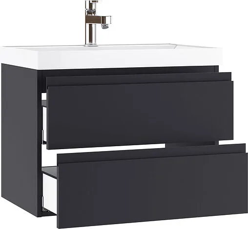 Тумба-умывальник подвесной Домино Graffo 70 графит DGr2112T+4627173210171