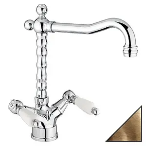 Смеситель для раковины Fiore Coloniale бронза/белый 02ZZ0625, 1