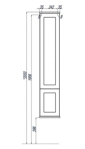 Шкаф-пенал подвесной с бельевой корзиной Aquaton Леон 30 дуб бежевый 1A186503LBPR0