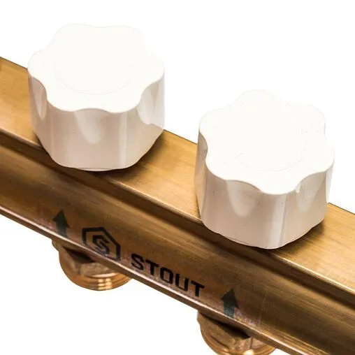 Группа коллекторная с расходомерами 10 отводов 1"в/в x ¾"ек Stout SMB 0473 000010