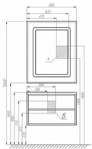 Тумба-умывальник подвесная Aquaton Римини 80 new белый 1A2267K1RN010