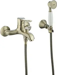 Смеситель для ванны SMARTsant Винтаж бронза/белый SM263503BR Смеситель для ванны SMARTsant Винтаж бронза/белый SM263503BR, 1