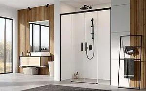 Дверь в нишу 2000мм прозрачное стекло Radaway Idea Black DWD 200 387120-54-01, 5