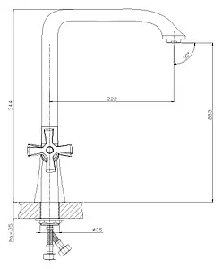 Смеситель для кухни Rossinka хром Z02-70U Смеситель для кухни Rossinka хром Z02-70U, 2