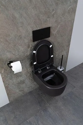 Унитаз подвесной безободковый Allen Brau Priority черный матовый 4.31002.31