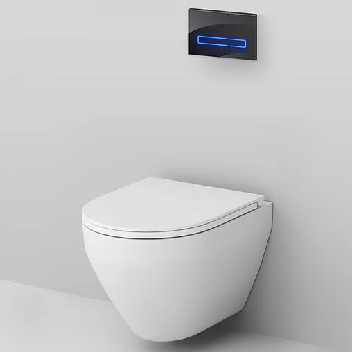 Комплект 6 в 1 Am.Pm Spirit 2.0 FlashClean IS450A38.701700 с кнопкой черный матовый