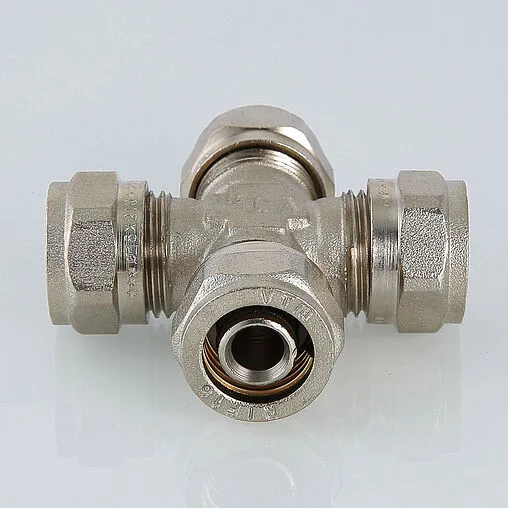 Крестовина компрессионная редукционная 20мм x 16мм x 20мм x 16мм Valtec VTm.341.N.201620