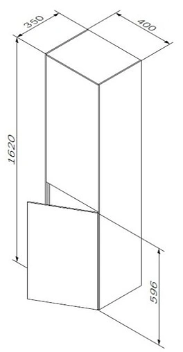 Шкаф-пенал подвесной Am.Pm Inspire 2.0 графит M50ACHX0406GM