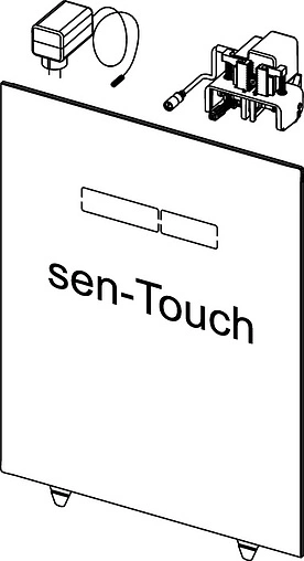 Верхняя панель с сенсорным блоком управления TECElux стекло/белый 9650002