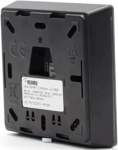 Проводной комнатный терморегулятор 24В Rehau Nea Smart 2.0 HBB черный 13280051003