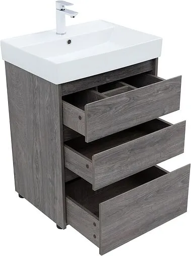 Тумба под умывальник напольная Aquanet Nova Lite 60 дуб рошелье 00302470