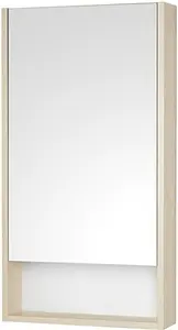 Шкаф-зеркало Aquaton Сканди 45 белый/дуб верона 1A252002SDB20, 1