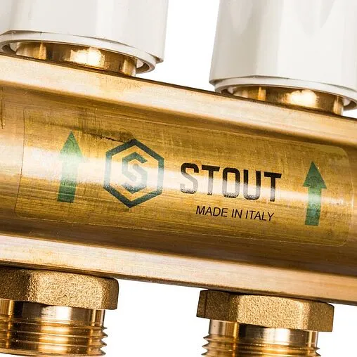 Группа коллекторная без расходомеров 12 отводов 1&quot;в/в x ¾&quot;ек Stout SMB 0468 000012