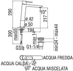 Смеситель для раковины Nobili Sand хром SA99128/2CR Смеситель для раковины Nobili Sand хром SA99128/2CR, 2