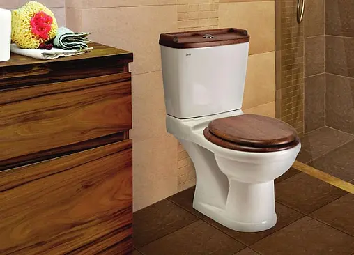 Унитаз-компакт Della Boston OAK белый/темное дерево DE721090024