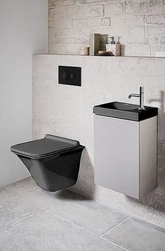 Клавиша смыва для унитаза Loranto 7313 черный матовый Клавиша смыва для унитаза Loranto 7313 черный матовый