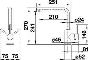 Смеситель для кухни Blanco Mila хром 524213, 2