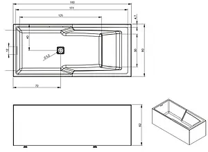 Ванна акриловая Riho STILL SHOWER ELITTE 180x80 R B103009005, 2