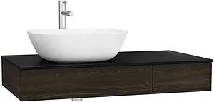 Тумба под умывальник подвесная VitrA Origin 90 L тёмный вяз 65674 Тумба под умывальник подвесная VitrA Origin 90 L тёмный вяз 65674, 1