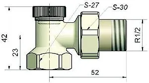 Комплект вентилей терморегулирующих осевых ½" в/н Schlosser Standard Mini черный 602200126 Ral 9005 Комплект вентилей терморегулирующих осевых ½" в/н Schlosser Standard Mini черный 602200126 Ral 9005, 3
