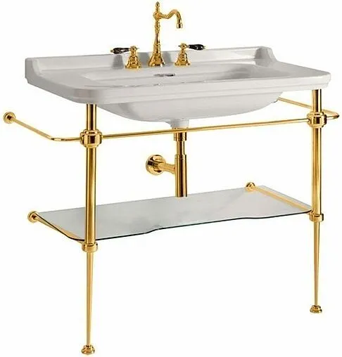 Консоль напольная Kerasan Waldorf 80 золото 9197K2oro