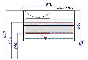 Тумба-умывальник подвесная Aqwella Miami 90 белый/дуб сонома Mai.01.09/L+Mal.09.04.D-L Тумба-умывальник подвесная Aqwella Miami 90 белый/дуб сонома Mai.01.09/L+Mal.09.04.D-L, 2