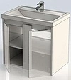 Тумба-умывальник Aquanet Клио 70 дуб кантри/белый 00195721+00187813