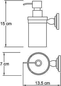 Дозатор для жидкого мыла Wasserkraft Isar темная тёмная бронза 7399 Дозатор для жидкого мыла Wasserkraft Isar темная тёмная бронза 7399, 3