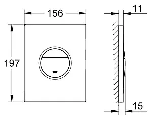 Клавиша смыва для унитаза Grohe Nova Cosmopolitan 38765000 хром глянцевый Клавиша смыва для унитаза Grohe Nova Cosmopolitan 38765000 хром глянцевый, 2