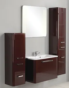 Шкаф-пенал подвесной Aquaton Валенсия 35 L гранат 1A123903VA34L, 3