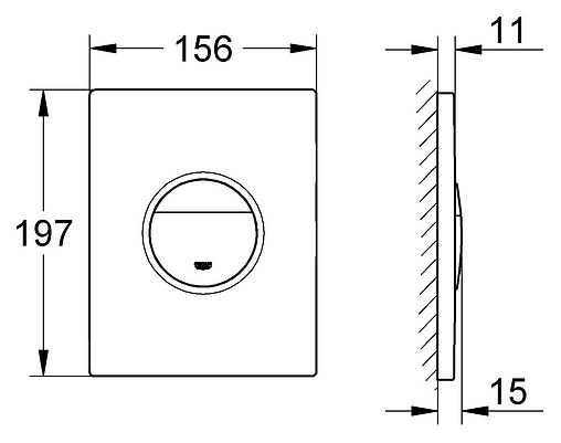 Клавиша смыва для унитаза Grohe Nova Cosmopolitan 38765000 хром глянцевый