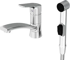 Смеситель для раковины с гигиеническим душем Damixa Jupiter хром 770230001 Смеситель для раковины с гигиеническим душем Damixa Jupiter хром 770230001, 1
