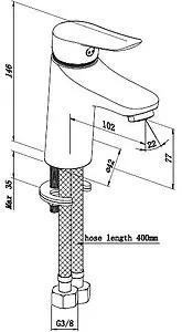 Смеситель для раковины Damixa Origin One хром 810210000 Смеситель для раковины Damixa Origin One хром 810210000, 2