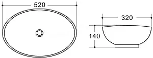 Раковина BelBagno 52 белый BB1147 Раковина BelBagno 52 белый BB1147, 2