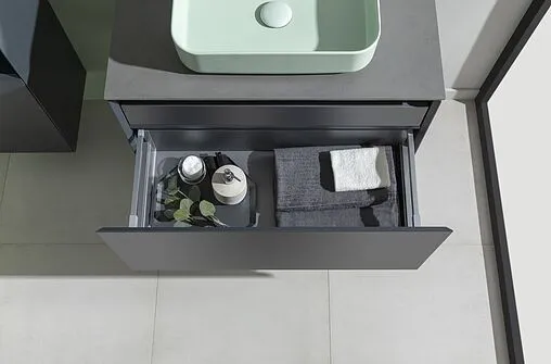 Тумба-умывальник подвесная Allen Brau Infinity 85 антрацит 1.21002.AM+