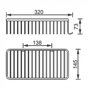 Полка Aquanet хром 8151 Полка Aquanet хром 8151, 2