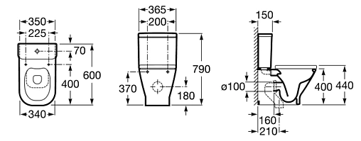 Бачок для унитаза Roca Gap Clean Rim белый 341730000