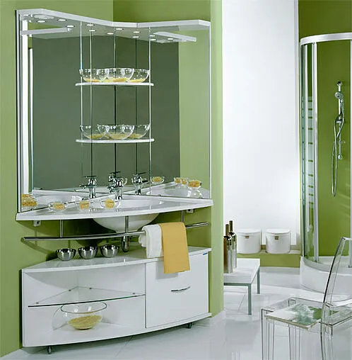 Зеркало с подсветкой Aquaton Корнер 100 R белый 1A0529K0KR01R