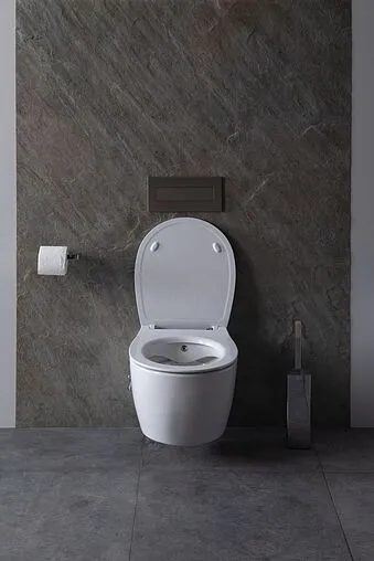 Унитаз подвесной безободковый с функцией биде и встроенным смесителем Allen Brau Fantasy белый 4.11HC1.20