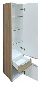 Шкаф-пенал подвесной Comforty Самара 30 кофе полоска/белый 00004134912CF Шкаф-пенал подвесной Comforty Самара 30 кофе полоска/белый 00004134912CF, 4